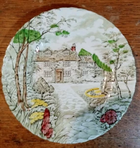 Country Cottage, British Anchor, Round Decorative Ceramic Side Plate, 7" - Picture 1 of 16