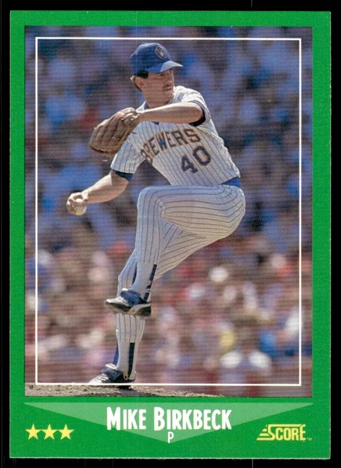 1988 Score   #369  Mike Birkbeck    Pitcher   Milwaukee Brewers  FREE shipping - Image 1 of 1