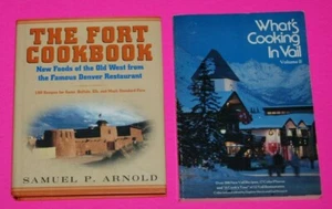 Lot 2 Colorado What's Cooking in Vail Vol II + The Fort Denver Rest. Cookbooks - Picture 1 of 8