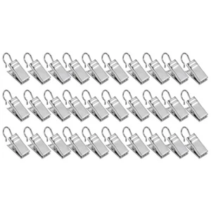 120pcs Curtain Clamp Clip Heavy-Duty Metal Clip Hanger Clasp for Home Bathroom - Picture 1 of 12