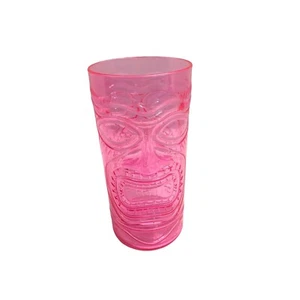 New Tiki Totem Pole Hard Plastic Tumbler Cup Pink - Picture 1 of 4