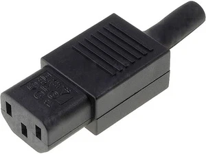 Spina Presa Tripolare VDE C13 IEC 320, dritta 10A, 250V AC - BULGIN - Foto 1 di 1