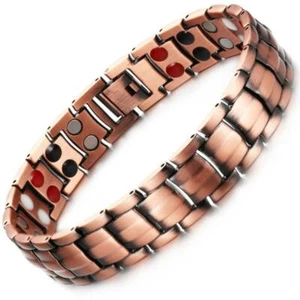 Pulsera magnética de cobre de calidad 4 en 1 - pulsera de cobre sólido puro para hombre  - Imagen 1 de 5