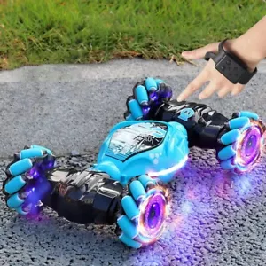 4WD RC Drift Car With Music LED Lights Gesture Spray Stunt Remote Control Car - Picture 1 of 27