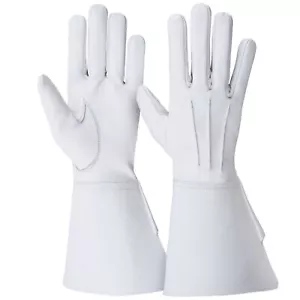 Leather Long Cuff Bearers Gauntlets Piper Drummer Band Gloves Multiple colors - Picture 1 of 48