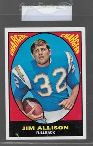 1967 Topps Football #122 JIM ALLISON Chargers 15653