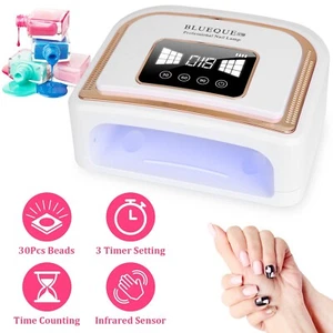 120W Cordless Wireless Rechargeable LED/UV Nail Lamp Nail Gel Polish Light Dryer - Picture 1 of 15