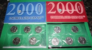 {10} GORGEOUS 2000 p&d State Quarters Set BU From Mint Set Sealed Mint Package - Picture 1 of 2