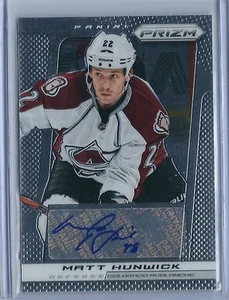 2013-2014 Panini Prizm Hockey Matt Hunwick Colorado Avalanche Autographed Card - Picture 1 of 2