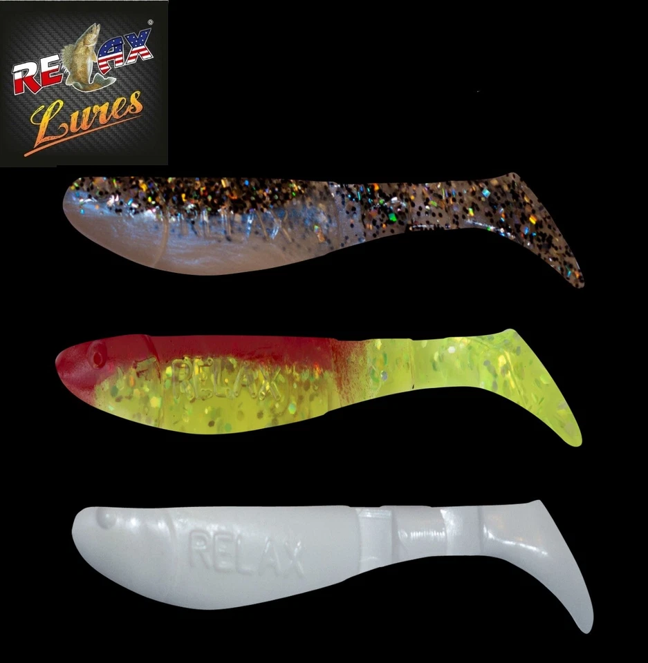 Relax Kopyto 2,5" (6,2 cm) 3 Köder.Predator Tackle,Dropshot,Jigging,Offset,lrf - Bild 1 von 1