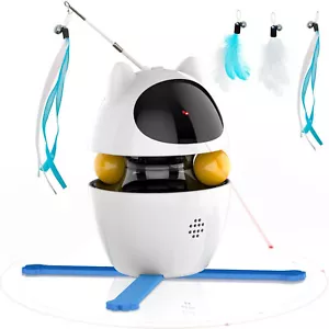 Juguetes interactivos para gatos láser pluma divertida gatito teaser juego automático juguete automático - Imagen 1 de 6