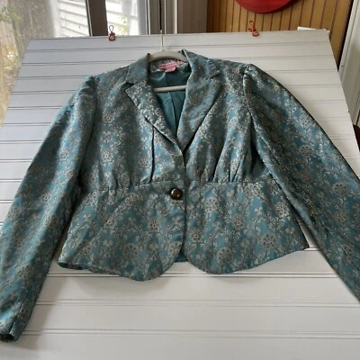 Chaqueta Bandolino color agua y oro talla 6 Foto 1 de 4