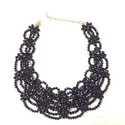 Ожерелье BAJALIA Vama с гранеными бусинами 17 в викторианском стиле ЧЕРНОЕ - Изображение 1 из 3