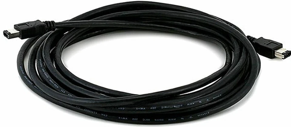 1.8M,IEEE1394 FIREWIRE 6P TO 6P LEAD,6-6 PIN MALE PLUG DIGITAL VIDEO iLINK CABLE - Image 1 of 1