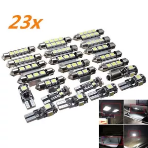 23x LED Car Interior Inside Light Dome Trunk Map License Plate Lamp Canbus Bulbs - Foto 1 di 13