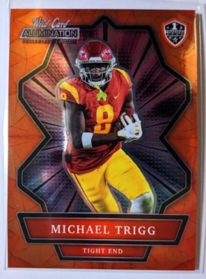 2021 WILD CARD ALUMINATION NIL COLLEGIATE MICHAEL TRIGG 4/50 - Image 1 of 2