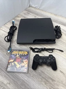 Pacchetto console Sony PlayStation 3 Slim PS3 320 GB controller di gioco cavi cavi - Foto 1 di 11