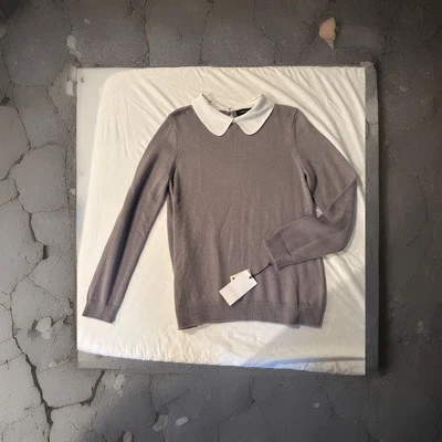 Suéter Ivanka Trump con Cuello Blanco Talla L Estilo # I88WSALY - ISWML0958 GRIS Foto 1 de 4