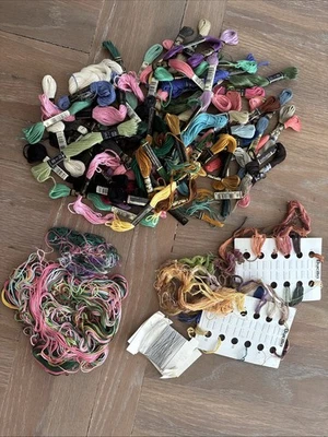 Lot Of 50 + Skeins Various Brands Embroidery Thread Floss Some New Some Used - Image 1 of 4