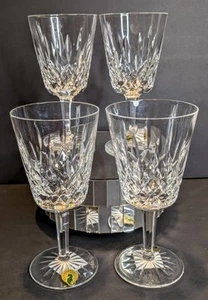 Set 4 Waterford Crystal Lismore 6-7/8" Water Goblet, Wine Glass~Ireland 10oz~NOS - Picture 1 of 13