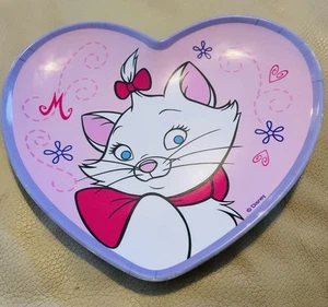 Plato Corazón Gato María Disney Rosa Púrpura Aristógatos Difícil de Encontrar Niños Plástico EXCELENTE - Imagen 1 de 7