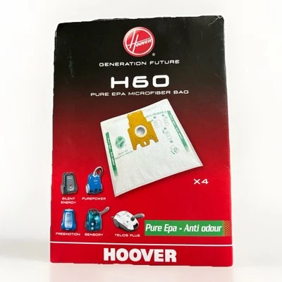 Genuine Hoover Purepower H60 PureHepa Vacuum Cleaner Dust Bags 4 Pack - Image 1 of 4