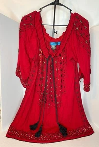 Urban Mango | Red /black Baby Doll Dress Women’s Size M - Picture 1 of 11