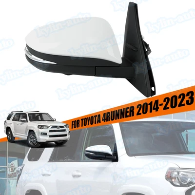 Espejo retrovisor derecho blanco imprimado con cámara punto ciego 14 pines para Toyota 4Runner 2014-23 Foto 1 de 4