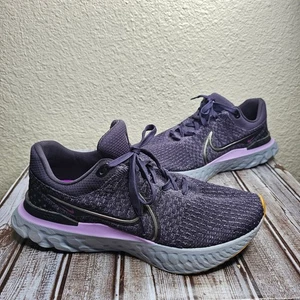 NIKE React Infinity Run Flyknit 3 Running Shoe In Purple mens sneakers Size 12 - Picture 1 of 7
