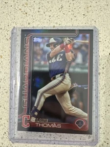 2025 Topps Series 1 Lane Thomas Black Foil /10 Cleveland GuardiansđŸ’¥ - Picture 1 of 2