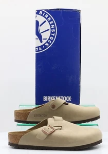 Zuecos de cuero aceitado Birkenstock Boston **dos anchos diferentes** Reino Unido 5,5 UE 39 - Imagen 1 de 11