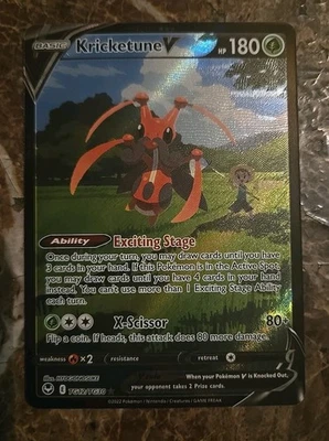Kricketune V TG12/TG30 Silver Tempest Trainer Gallery NM Condition Pokemon TCG - Image 1 of 2