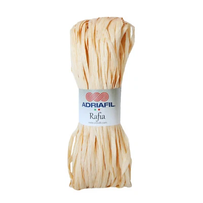 Adriafil Rafia Papiergarn Naturbast Holzfaser 53 Elfenbein - Bild 1 von 4