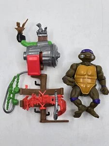 DON’S TELEPHONE LINE RIDER BACKPACK Teenage Mutant Ninja Turtles w Figure VTG - Picture 1 of 10