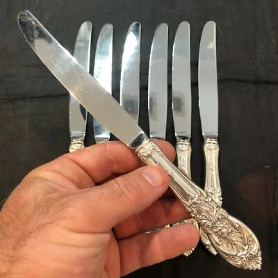 1 - CUCHILLO DE CENA INTERNACIONAL RICHELIEU PLATA ESTERLINA 9-1/4" cantidad disponible #77h5 Foto 1 de 4