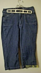 ladies 6M cargo 5 pockets says instantly slims you 6 belt loops rivet buttons zi - Picture 1 of 12