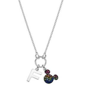 Necklace Disney Mickey Mouse Letter F NS00013SRML-F Silver Rainbow