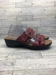 Clarks Merliah Karli Womens Size 10 M Leather Wedge Sandals Shoes Strappy - Picture 1 of 12