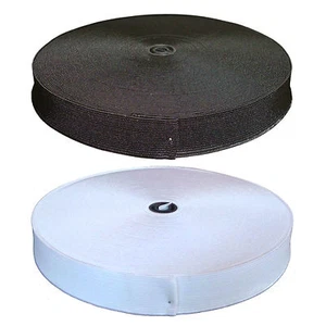 Tejido plano elástico blanco y negro costura sastrería 3/4"" (2 cm) y 1 pulgada (2,5 cm) - Imagen 1 de 1