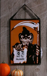 Grim Sensensenmann Skelett Halloween Countdown Kalender Wanddekor Requisite - Bild 1 von 2