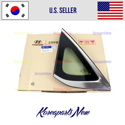 Cuarto de cristal trasero ventana conductor izquierdo ⭐OEM⭐ Hyundai Genesis sedán 2015-2016 Foto 1 de 2