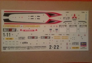  HASEGAWA DECAL 1/24 MITSUBISHI CARISMA LANCER 1998 RALLY WRC - Foto 1 di 1