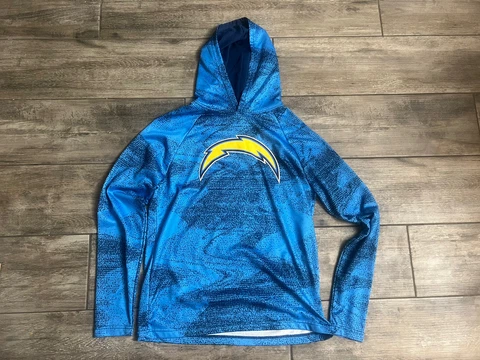 NFL Team Apparel Men's Los Angeles Chargers  Hoodie Sweatshirt Blue size M Cover