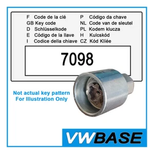 for KIA Security Master Locking Wheel Nut Key 7098 V LWNK BOLT SCREW CAP Lug - Picture 1 of 8