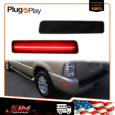 2 peças luz indicadora lateral LED vermelha estacionamento traseiro fumê para 02-10 Mercury Mountaineer - Imagem 1 de 4