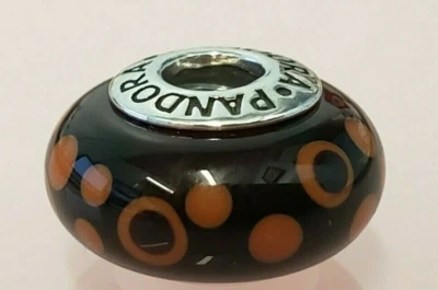 PANDORA | COFFEE BUBBLES MURANO CHARM ✪NEW✪ 790689 RETIRED RARE GLASS 925ALE USA - Image 1 of 4