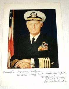 1971 PHOTO SIGNED by ADMIRAL BRINGLE Commander US Naval Forces Europe, INSCRIBED - Picture 1 of 1