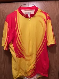 Performance Womens XL Cycling Jersey Red Yellow - good condition. - Picture 1 of 9