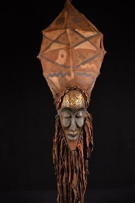 18955 Africano Antiguo Chokwe Muesca Máscara / Máscara Dr Congo • 183.03€