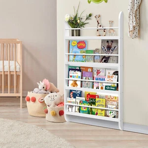 Wall Mounted Children Bookcase Kids Display Bookshelf Storage Unit Shelving Rack - Picture 1 of 7
